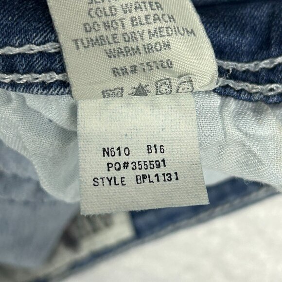 BKE Buckle Jeans Women 32x30.5 Sabrina Blue Stretch Low-Rise Straight Leg Denim - Picture 14 of 14